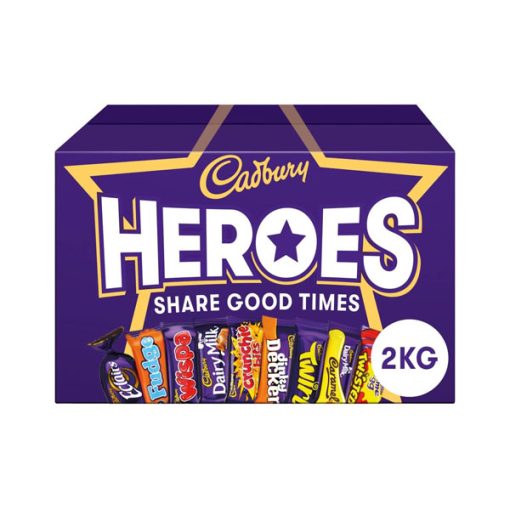 【Flash Sale】Cadbury Heroes Chocolate Bulk Sharing Box 2kg Halloween, Milk Chocolates Individually Wrapped