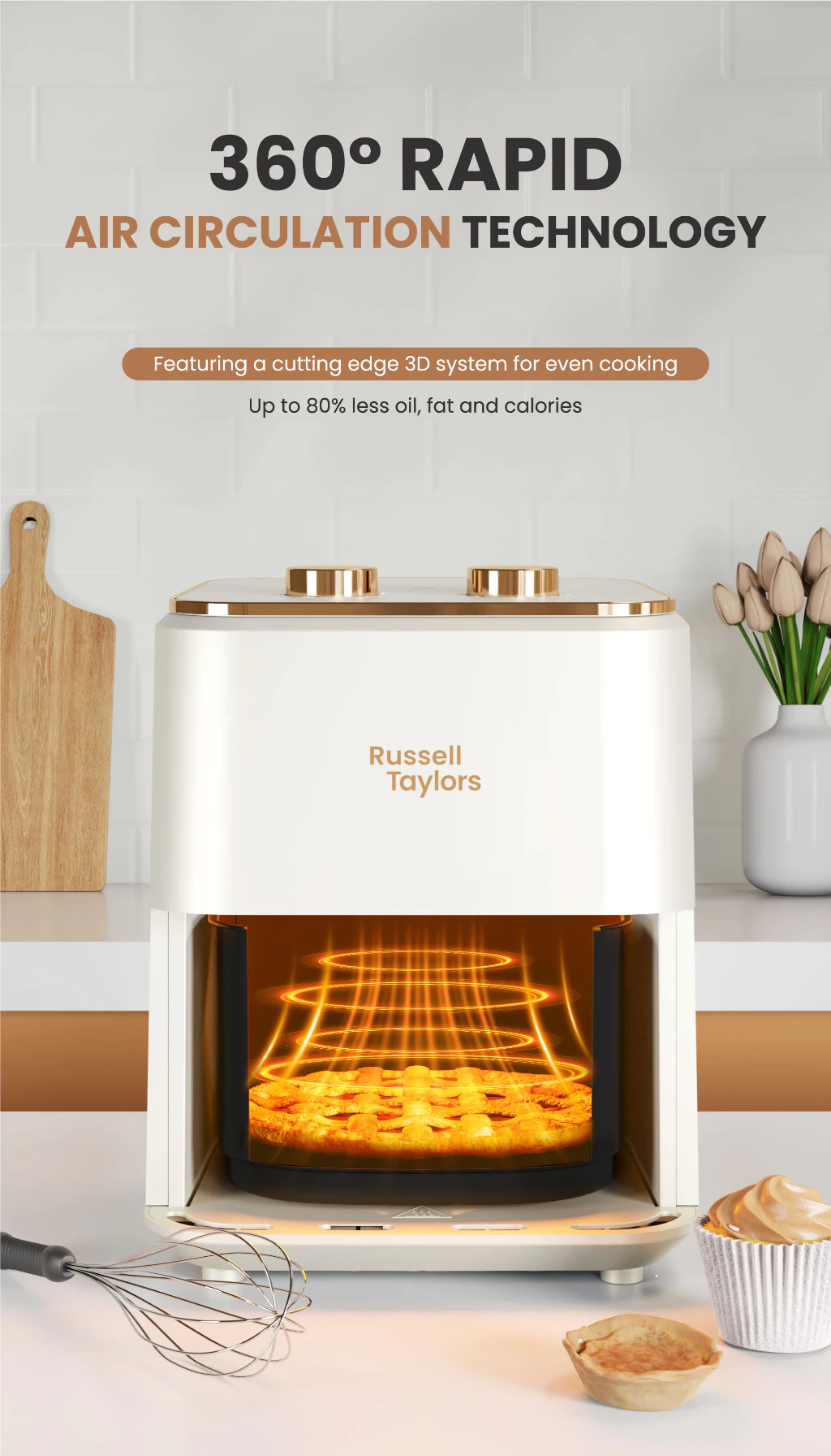 Russell Taylors 3D Visible Window Air Fryer Large (4.5L) Z3