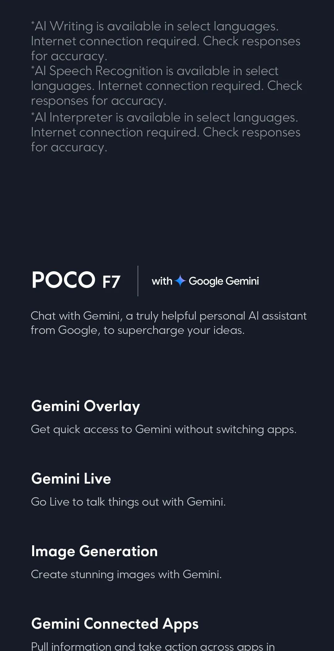 POCO F7 （Promotional product limited to 100 units）