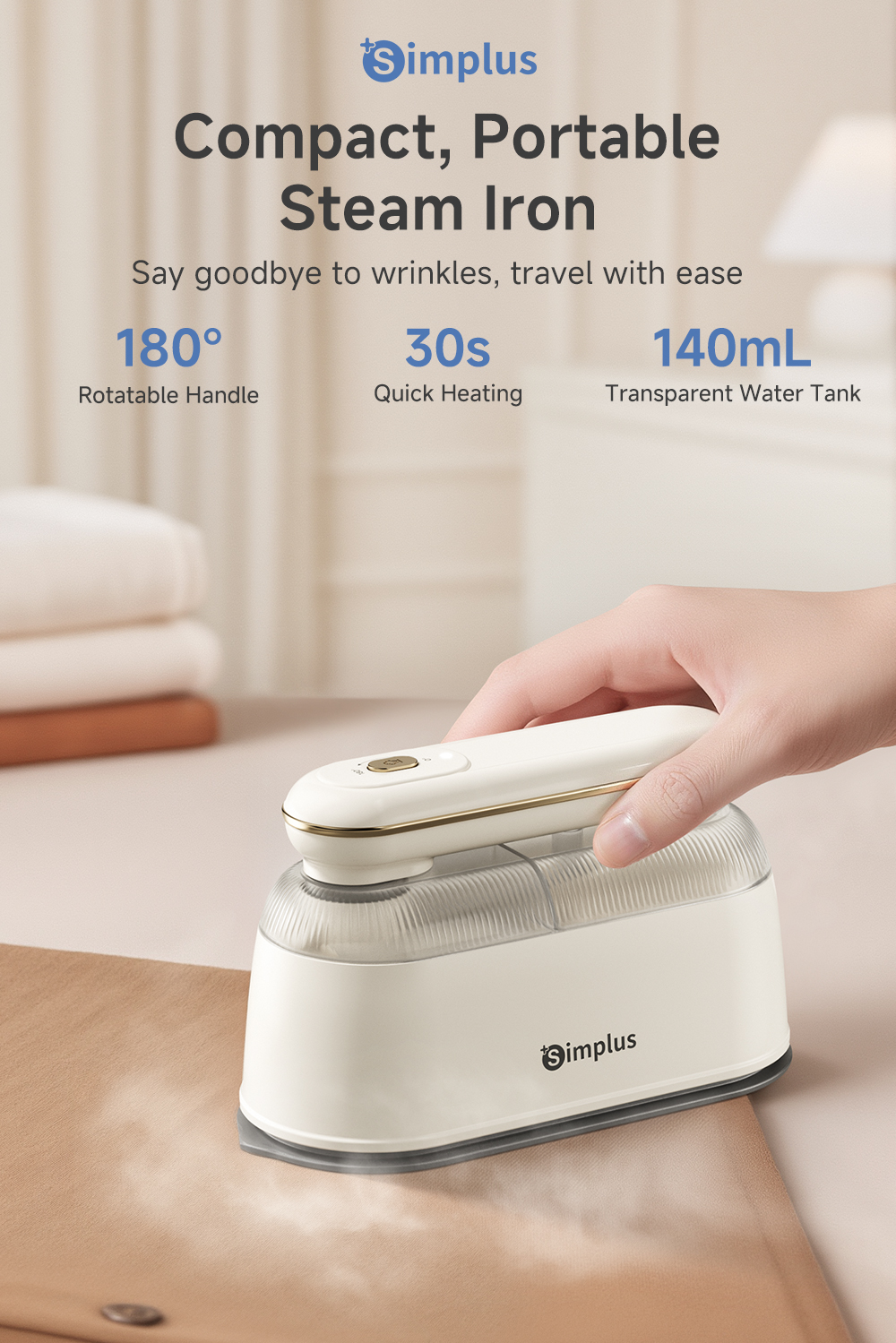 【Simplus Series】Handheld Garment Steamer Iron Steam Portable Travel High Capacity Steam Pengukus Pakaian Tangan [Limited exclusive benefits for new users]