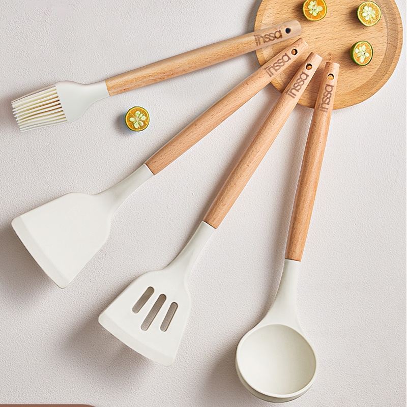 [Exclusive for new users]Simplus Silicone Spatula Silicone Kitchenware Non Stick Food Grade Silicone Cooking Tools A good helper in the kitchen, enjoy a delicious life